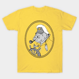 The Sea Captain: Greyscale T-Shirt